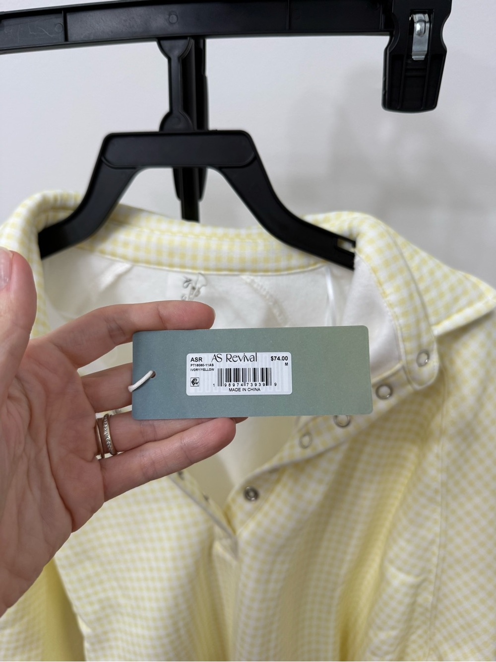 AS Revival Yellow Gingham Sweatshirt - Picture 7 of 8
